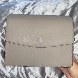 Gray Tory Burch Adjustable Shoulder Bag!